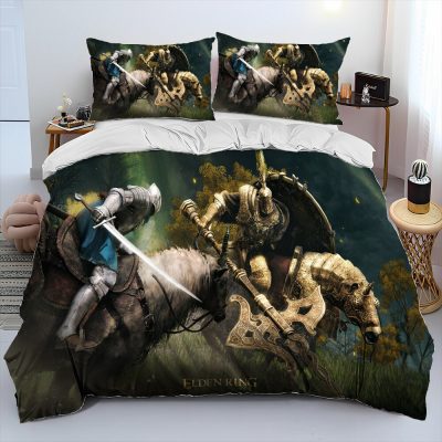 3D Printing Elden Ring Game Gamer Comforter Bedding Set Duvet Cover Bed Set Quilt Cover Pillowcase 2 - Elden Ring Shop